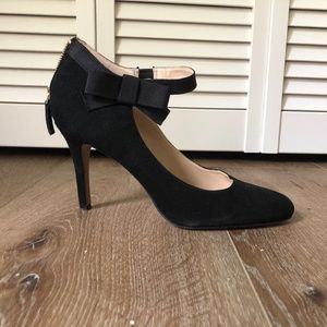 4" Black Heels with Ankle Bow